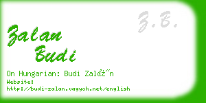 zalan budi business card